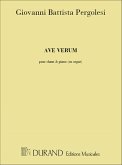 G.B. Pergolesi Ave Verum Cht-Piano Vocal and Piano