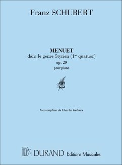 Schubert Menuet Quatuor N 1 Piano Piano