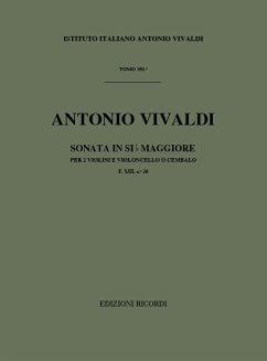Cover Sonate B-Dur F.XIII,26 für 2 Violinen und Bc Partitur