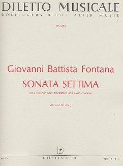 Sonata settima für 2 Violinen (Blockflöten) und basso continuo