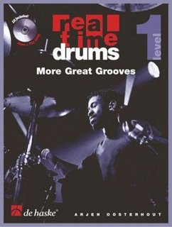 Cover Arjen Oosterhout Real Time Drums More Great Grooves (ENG) Schlagzeug Buch + CD