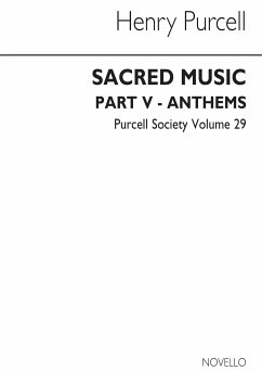 Cover Henry Purcell, Purcell Society Volume 29 - Sacred Music Part 5 SATB String Instruments Organ Accompaniment Buch