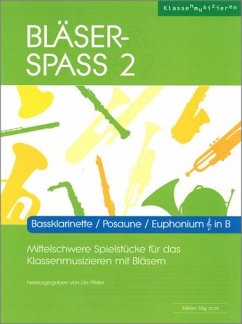 Cover Bläser-Spaß Band 2 (+CD) für Blasorchester Bassklarinette/Posaune/Euphonium im Violinschlüssel