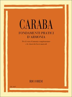 Cover P. Caraba Fondamenti Pratici D'Armonia Opera Theory