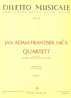 Cover Quartett C-Dur für Oboe und Streichtrio Stimmen