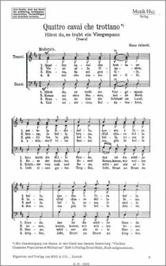 Cover Jelmoli, Hans Quattro cavai che trottano Männerchor