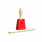 3.5' Red Cowbell with Handle