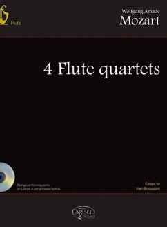 4 quartets (+CD-Rom) for flute and string trio full score and flute and piano reduction