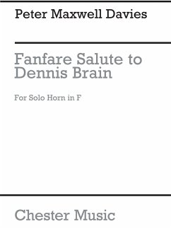 Cover Peter Maxwell Davies: Fanfare-Salute To Dennis Brain (Solo Horn) French Horn Instrumental Work