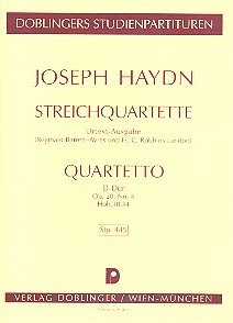 Streichquartett D-Dur op.20,4 Hob.III:34, Studienpartitur Barrett-Ayres, Reginald, ed