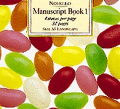 Manuscript book vol.1 4 staves per page 32 pages, size A5 landscape Notenheft