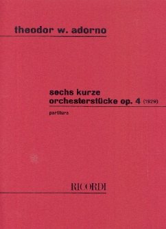 6 kurze Orchesterstücke op.4 Partitur