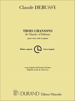 C. Debussy 3 Chans. Ch. Orl. Mezzo-Piano (Transcrit Par Vocal and Piano