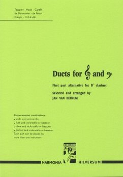 Duets for descant and bass clef Instruments (1st parts alternative for clarinet), score