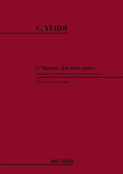 O signore dall tetto natěo für gem Chor und Klavier Partitur O signore dall tetto natěo für gem Chor und Klavier Partitur