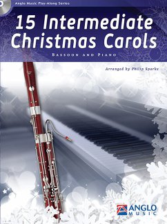 Cover 15 Intermediate Christmas Carols Fagott und Klavier Buch + CD