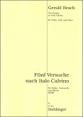 5 Versuche nach Italo Calvino für Violine, Violoncello und Klavier Partitur und Stimmen