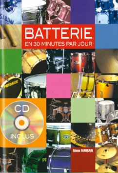 Cover Manu Maugain, Batterie 30 Mins Schlagzeug Buch + CD