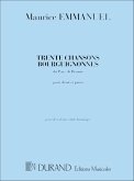 30 Chansons bourguignonnes du Pays de Beaune pour chant et piano partition