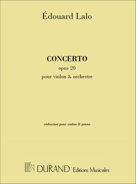 Concerto op.20 pour violon et orchestre pour violon et piano