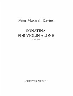 Cover Peter Maxwell Davies: Sonatina For Violin Alone Violin Instrumental Work