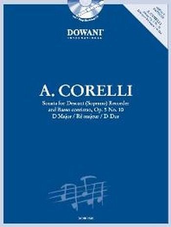Sonate D-Dur op.5,10 (+CD) für Sopranblockflöte und Bc