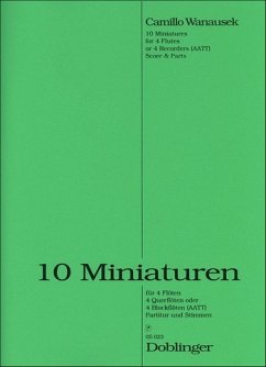 Cover 10 Miniaturen für 4 Flöten Spielpartitur