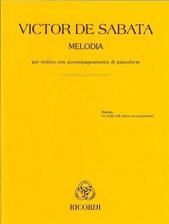 Cover Victor de Sabata, Melodia per violino Violine und Klavier Buch + Einzelstimme