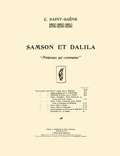 Cover C. Saint-Saens Samson Et Dalila N 6 Printemps Qui Commence Violin and Piano