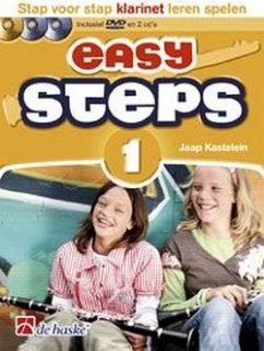 Cover Jaap Kastelein_Klaas de Jong Easy Steps 1 Klarinet Bb Clarinet Buch + 2 CDs + DVD