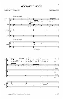 Goodnight Moon for mixed chorus Cover Goodnight Moon for mixed chorus