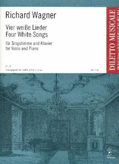 Cover 4 weiße Lieder für Gesang (hoch) und Klavier Partitur