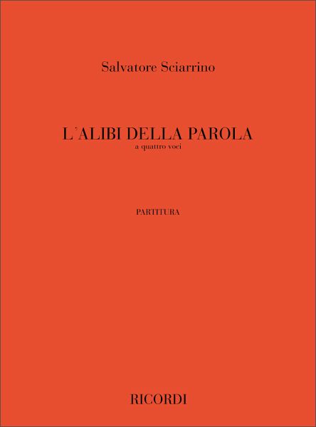 L'Alibi Della Parola a 4 voci partitura
