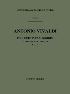 A. Vivaldi Concerti Per Vl., Archi E B.C.: In Fa Rv 289 Concerti Per Violino