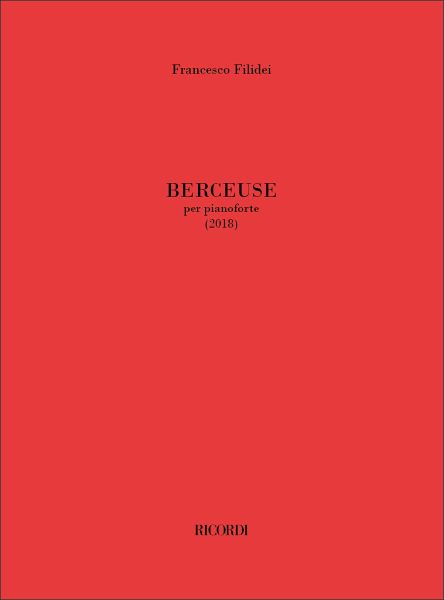 Filidei Francesco, Berceuse Klavier Buch Filidei Francesco, Berceuse Klavier Buch