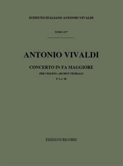 A. Vivaldi Concerti Per Vl., Archi E B.C.: In Fa Rv 296 Concerti Per Violino