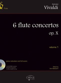 6 flute concertos op.10 vol.1 (nos.1-3) (+CD-Rom) flute and piano reductions and full scores