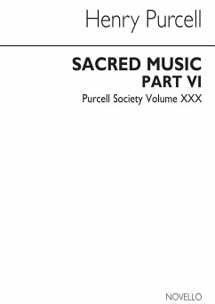 Cover Henry Purcell, Purcell Society Volume 30 - Sacred Music Part 6 SATB String Instruments Buch