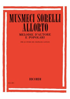 Cover Musmeci Melodie D'Autore E Popolari Per Lo Studio Del Opera Theory