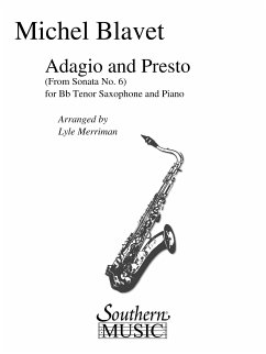 Michel Blavet Adagio And Presto Tenor Saxophone Buch Michel Blavet Adagio And Presto Tenor Saxophone Buch