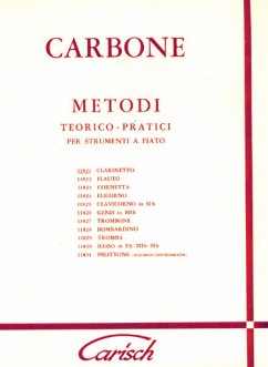 Cover Enrique Carbone, Metodo Teorico-Pratico per Clarinetto Clarinet Buch