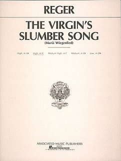 Max Reger, Virgin's Slumber Song - medium voice Medium High Voice and Piano Buch