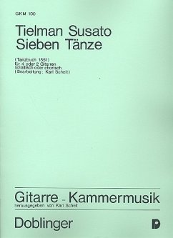 Cover 7 Tänze für 2 oder 4 Gitarren Partitur