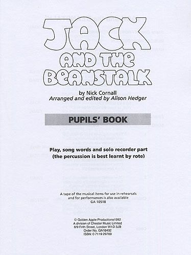Jack and The Beanstalk Jack and The Beanstalk