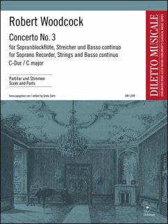 Concerto C-Dur Nr.3 für Sopranblockflöte, Streicher und Bc Partitur und Stimmen