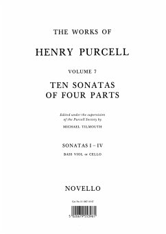 Cover Henry Purcell, Ten Sonatas Of Four Parts For Cello (Sonatas I-IV) Cello Buch