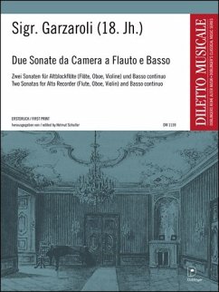 Cover 2 suonate da camera a flauto e basso 2 Sonaten für Altblockflöte und Bc