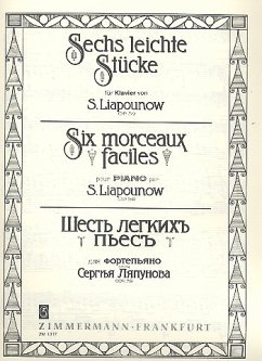 Cover 6 leichte Stücke op.59 für Klavier