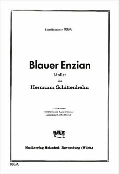 Cover Blauer Enzian Ländler für Akkordeon (mit 2. Stimme)
