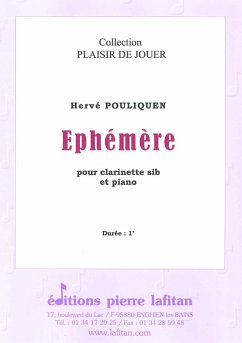 Pouliquen, Hervé, Ephemere Clarinette et piano